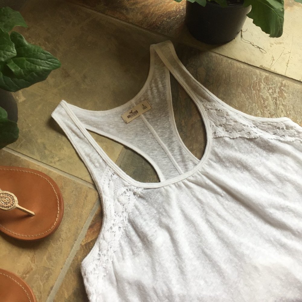 Hollister Flowy BoHo Tank W/Lace Trim (like NEW) - Picture 3 of 16